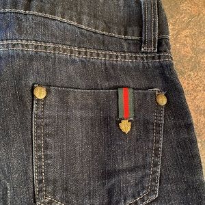 Authentic Gucci Dark Jeans with Flared/wide legs